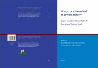 Was 70 CE a Watershed in Jewish History?